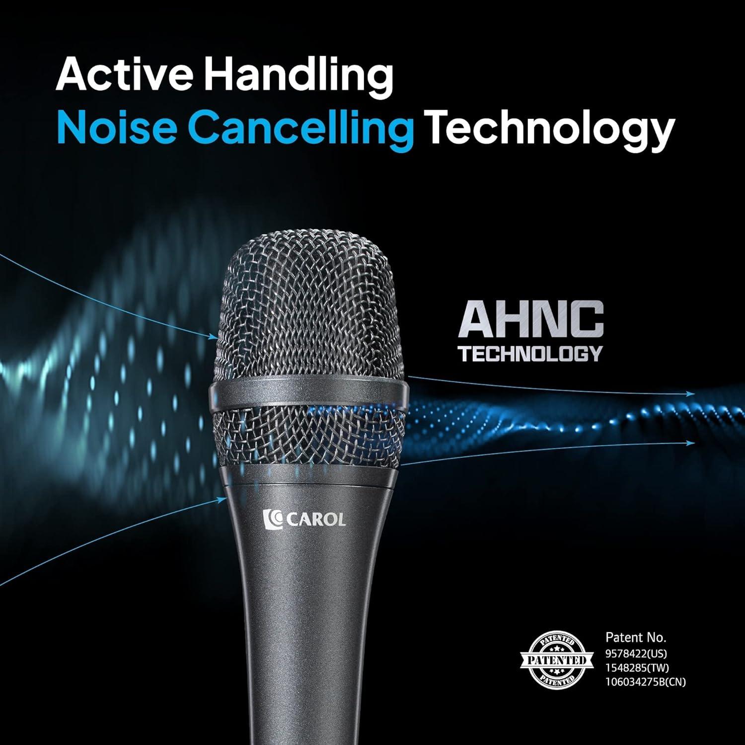 Micrófono Dinámico CAROL AC-910 con Cable XLR 4.5m