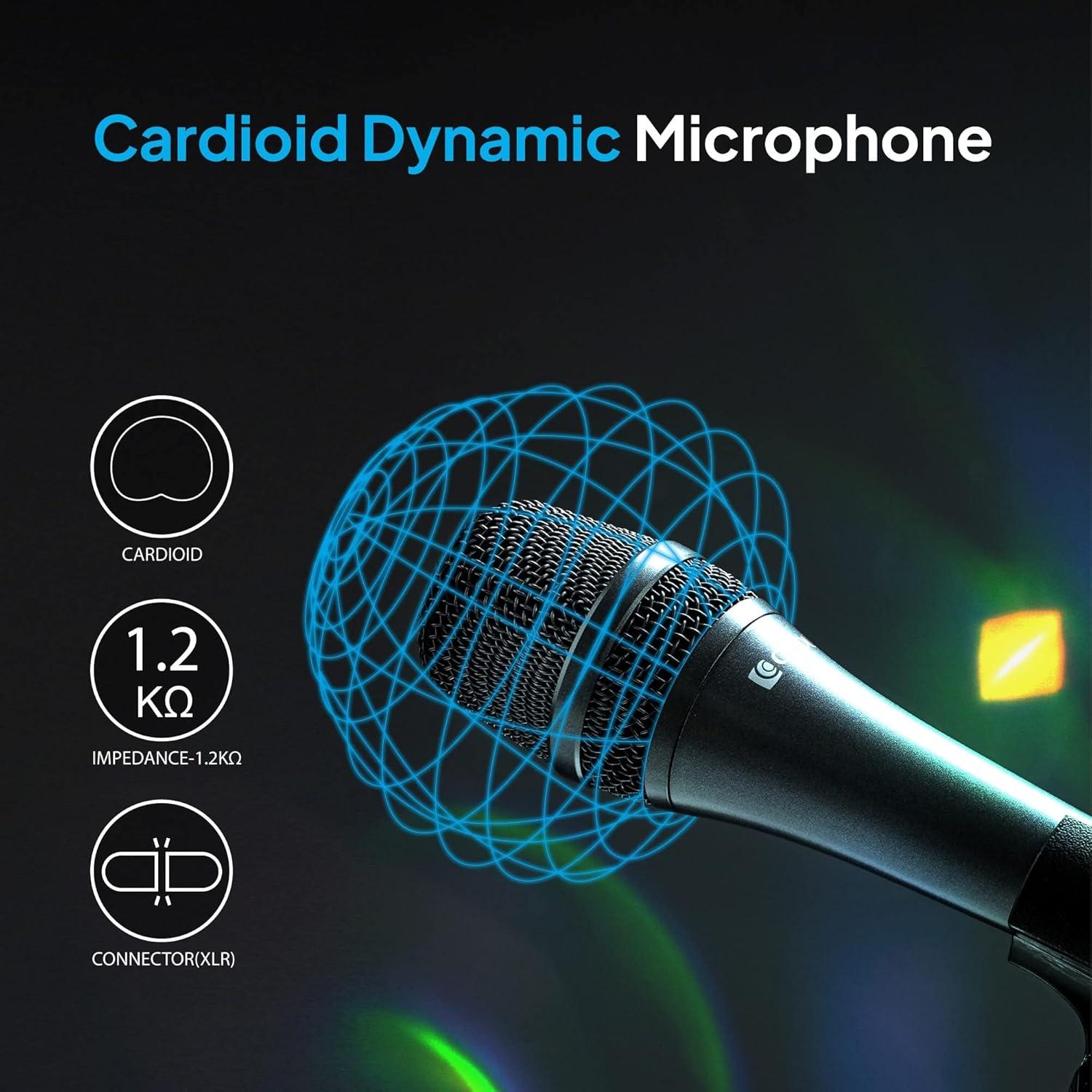 Micrófono Dinámico CAROL AC-910 con Cable XLR 4.5m