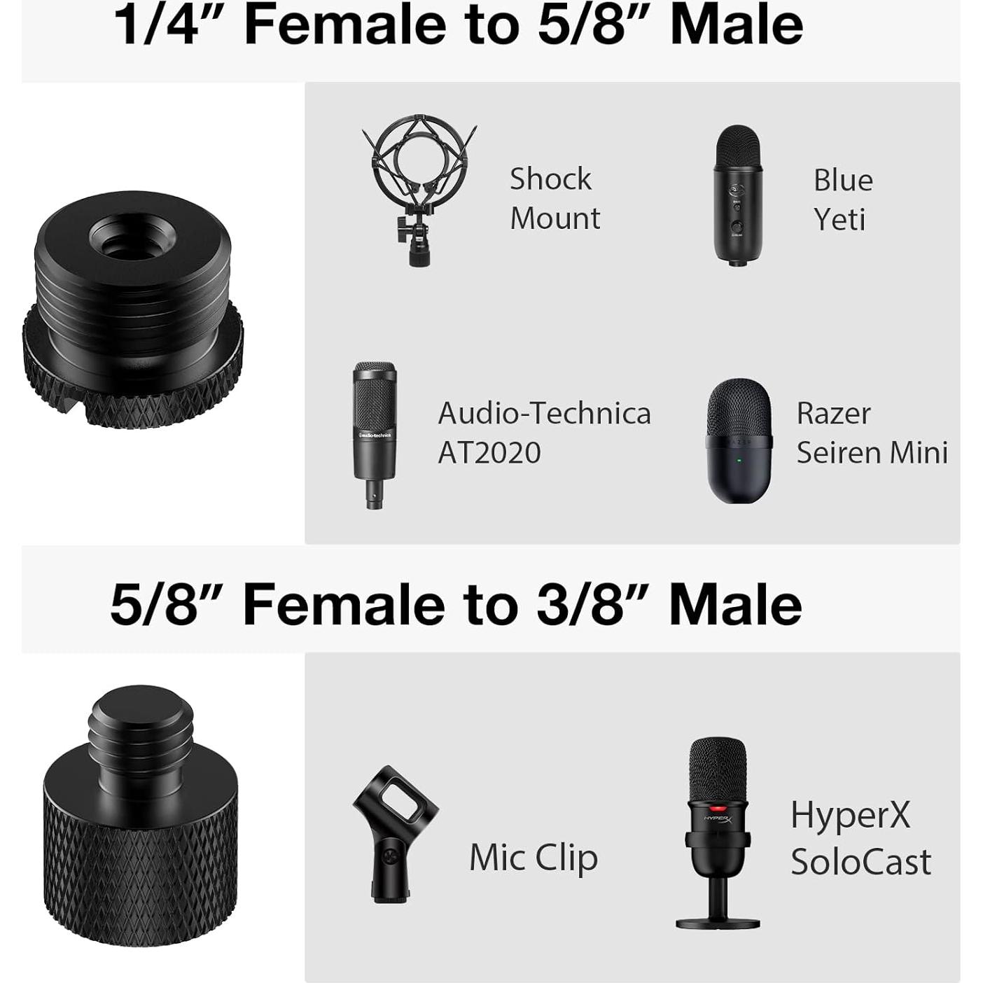 Soporte de Micrófono InnoGear con Adaptadores y Altura 209 cm