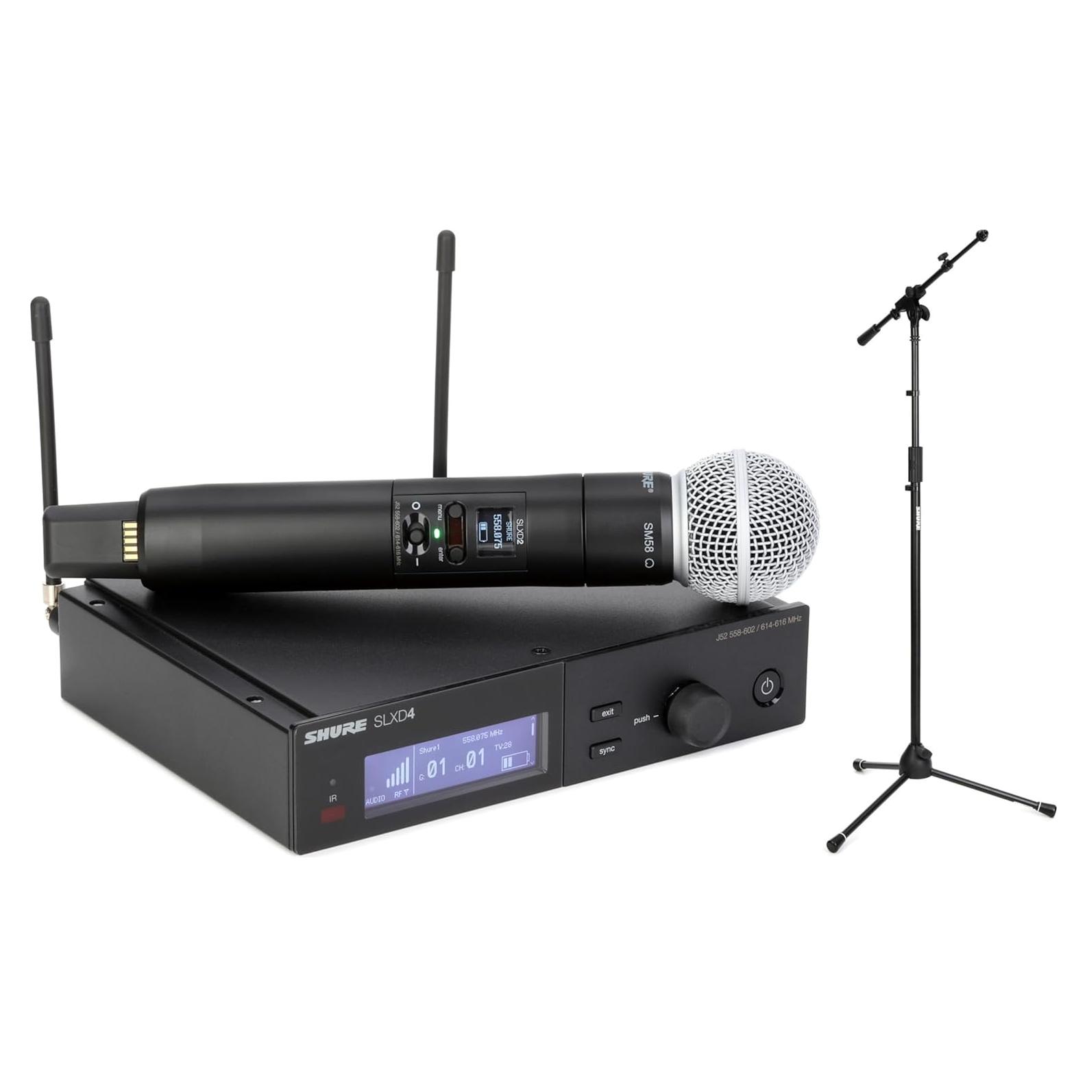 Sistema de Micrófono Inalámbrico Shure SLXD24/SM58 con Soporte