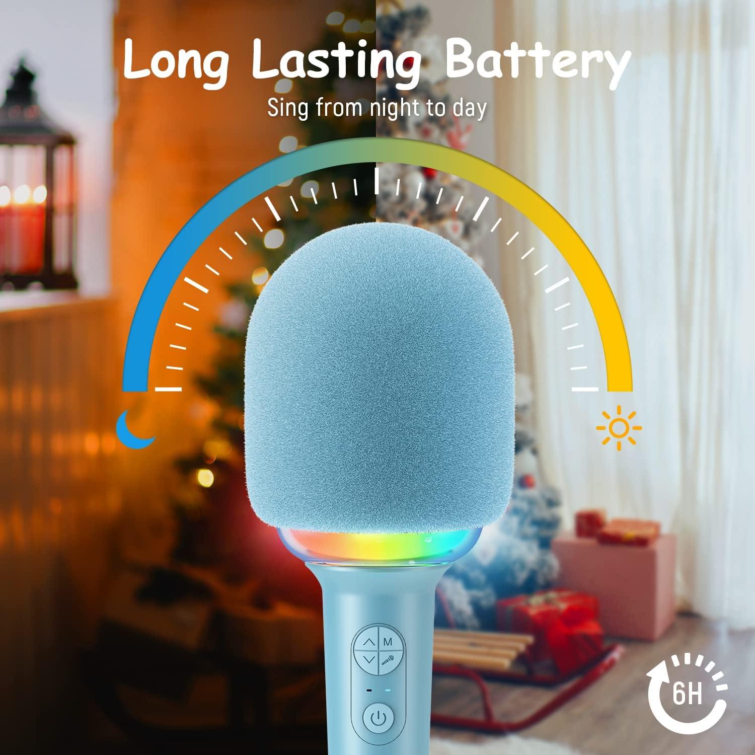 Micrófono Karaoke Inalámbrico Bluetooth FIFINE E2 Azul con Altavoz