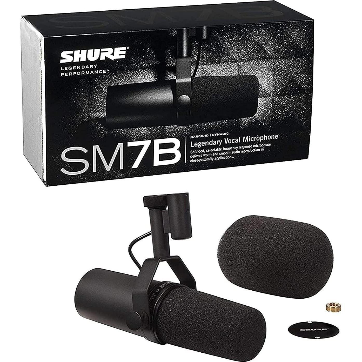 Micrófono Dinámico Shure SM7B + Auriculares SRH440A - Negro