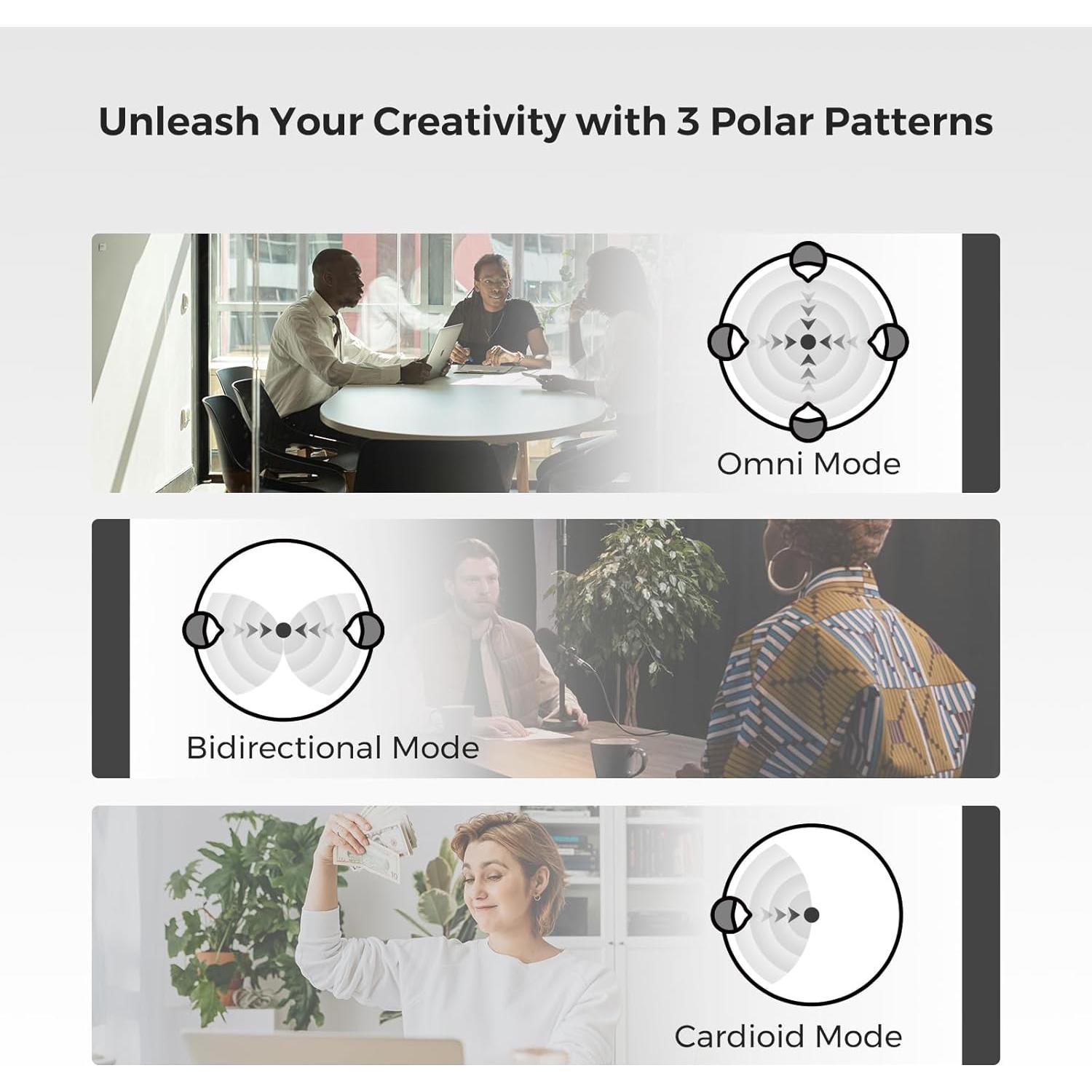 Micrófono de condensador USB NearStream AM10U con 8 micrófonos