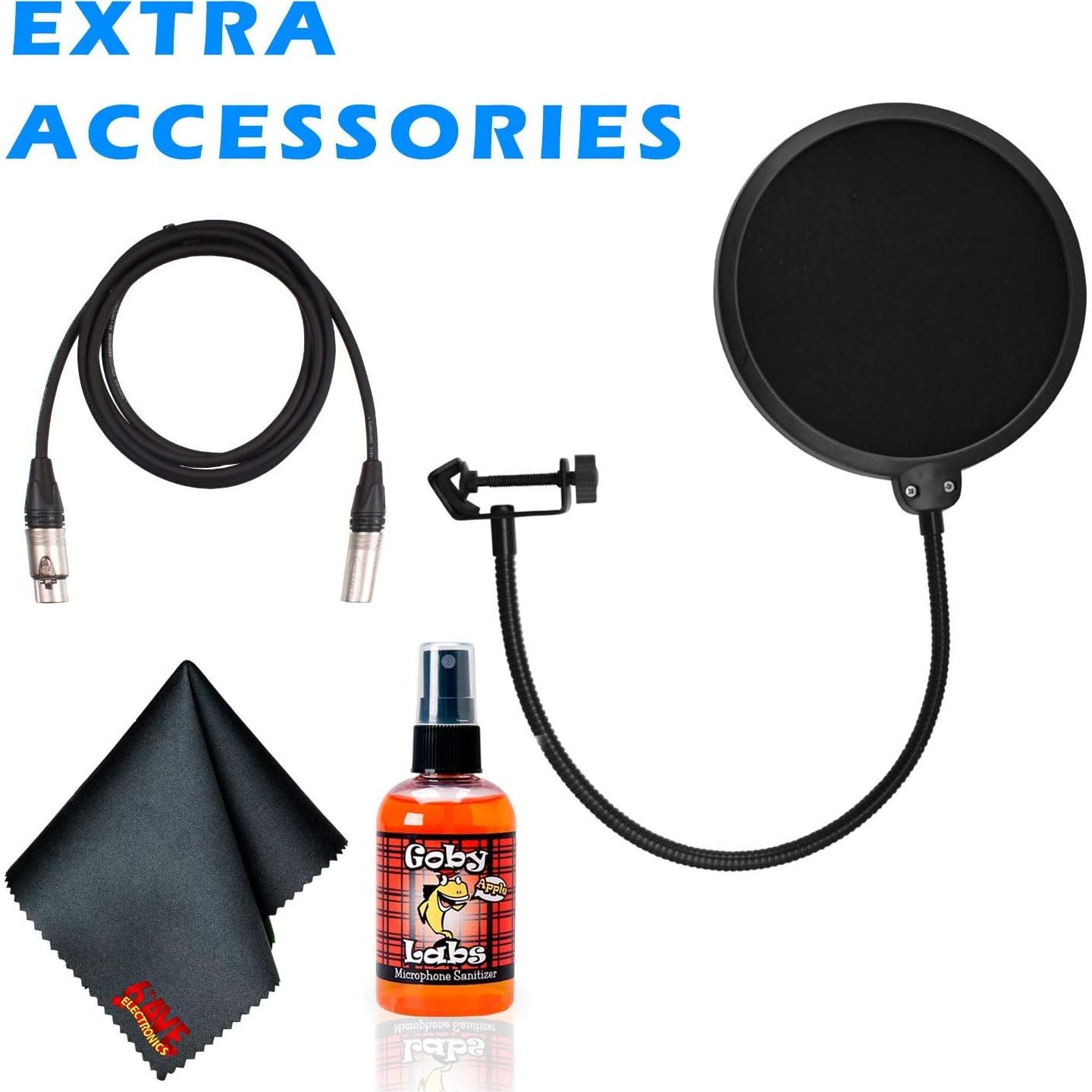 Micrófono de condensador cardioide Audio-Technica AT2035 con soporte y filtro