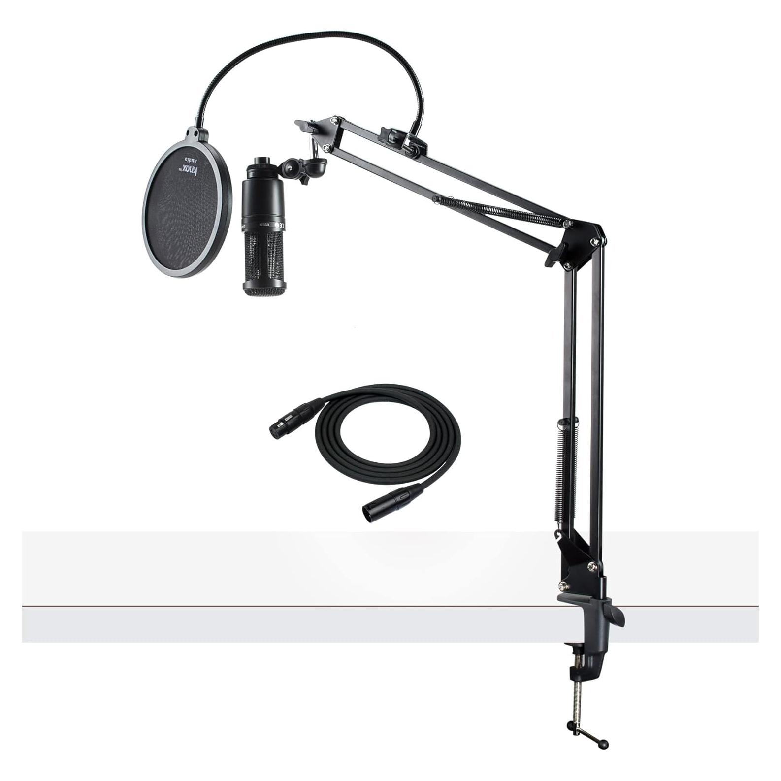 Micrófono de Estudio Audio-Technica AT2020 con Soporte y Filtro