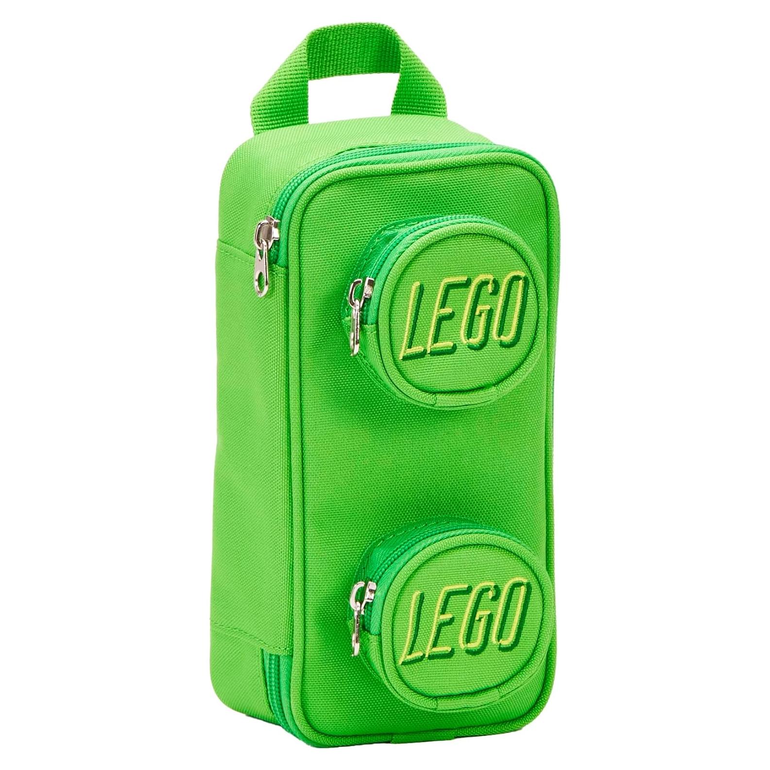 Funda de Ladrillos LEGO Verde 20x10x6 cm para útiles