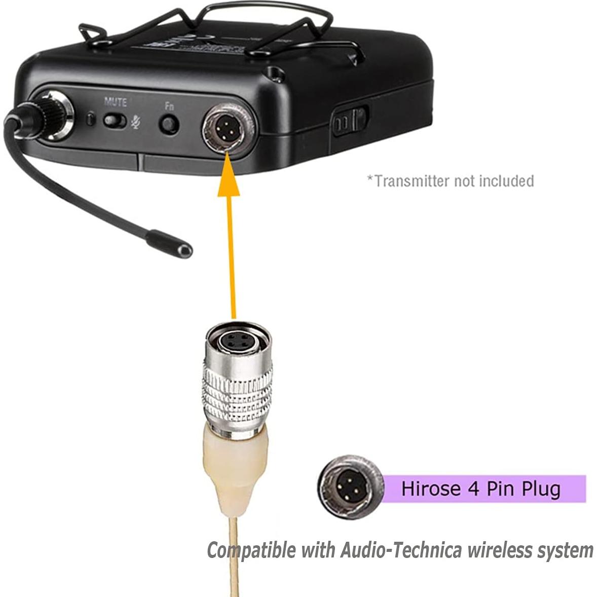 Micrófono Auricular de Cabeza XGWTH XG-1730T 1.2m Hirose 4 Pines