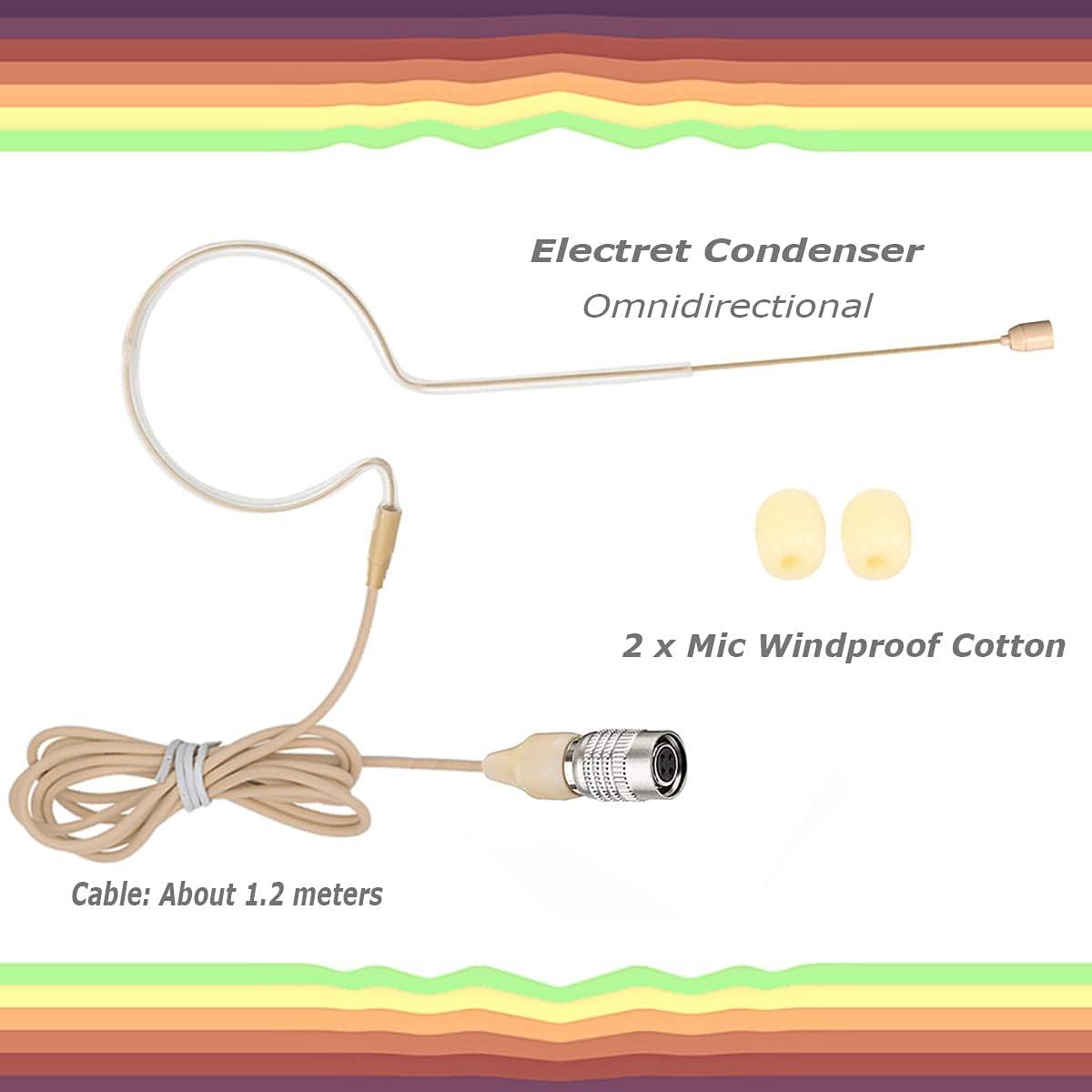 Micrófono Auricular de Cabeza XGWTH XG-1730T 1.2m Hirose 4 Pines