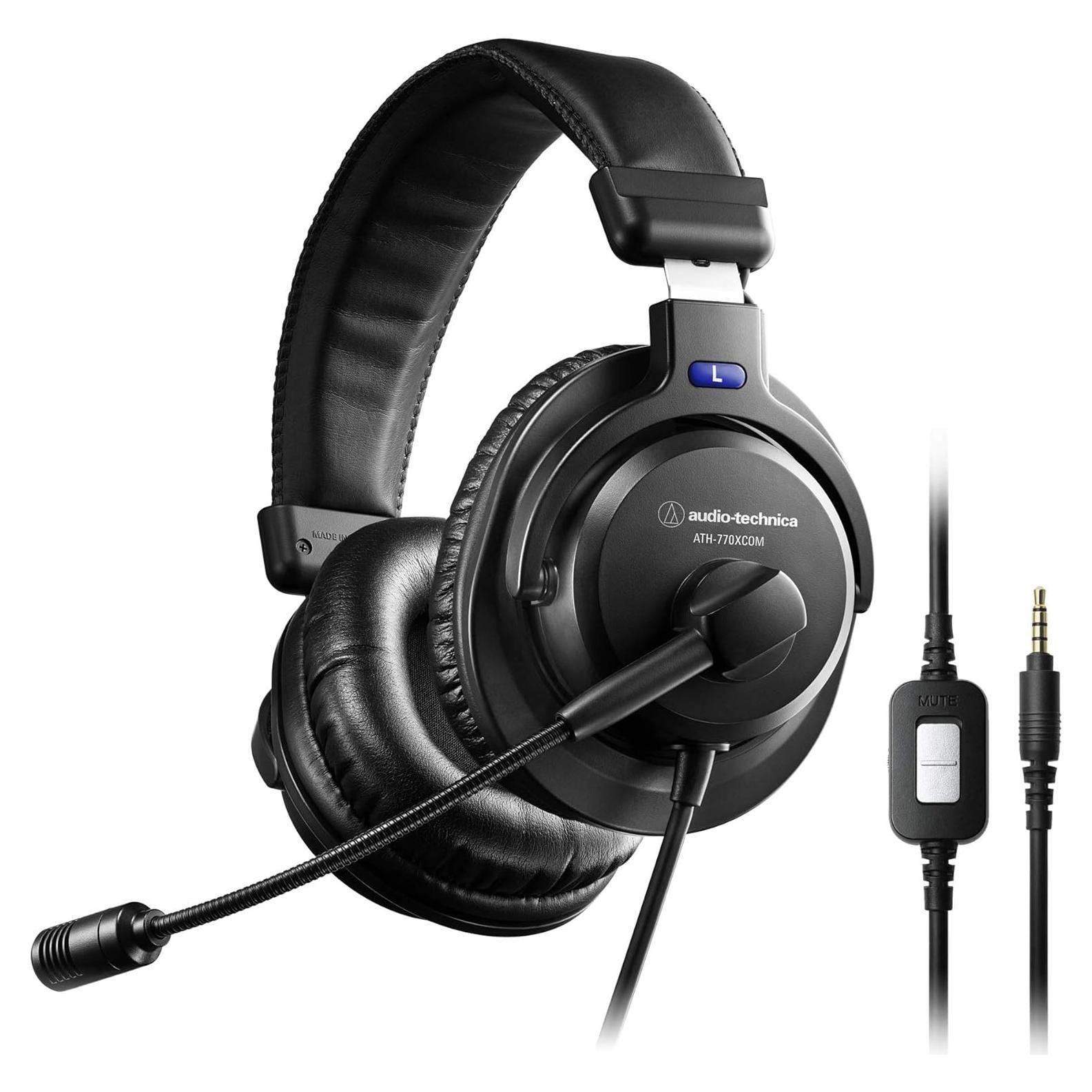 ATH-770XCOM Headset, Telework/Home Work/Live Conditions, Black