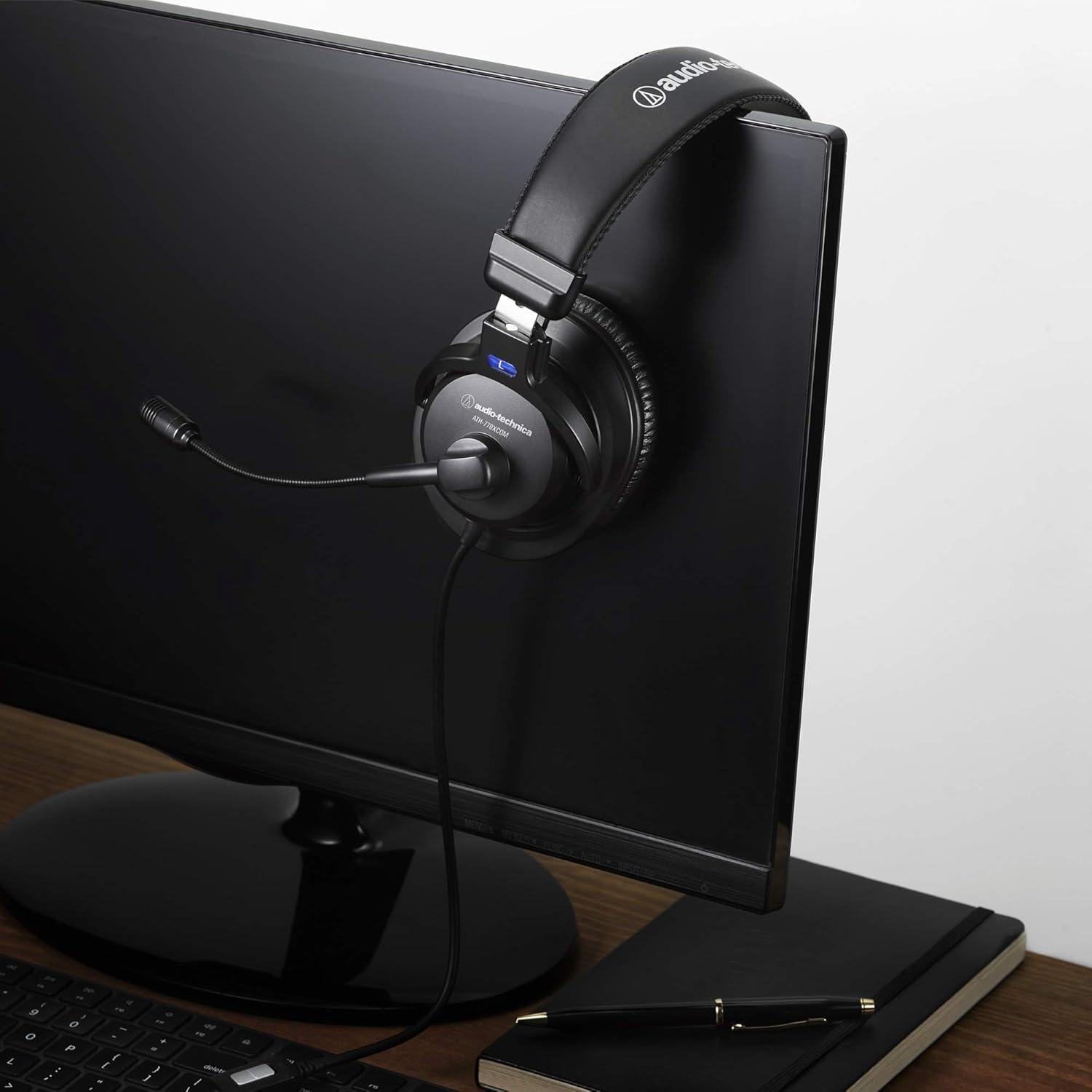 ATH-770XCOM Headset, Telework/Home Work/Live Conditions, Black