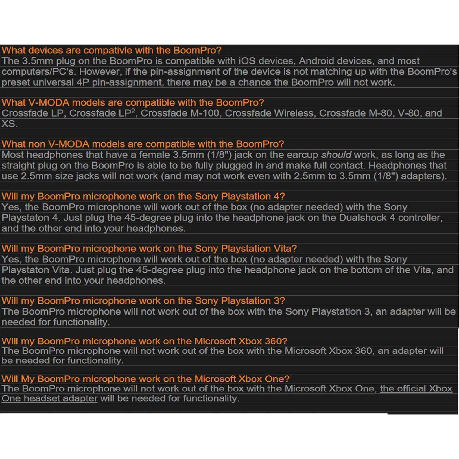 Micrófono BoomPro V-MODA Desmontable Flexible 3.5mm