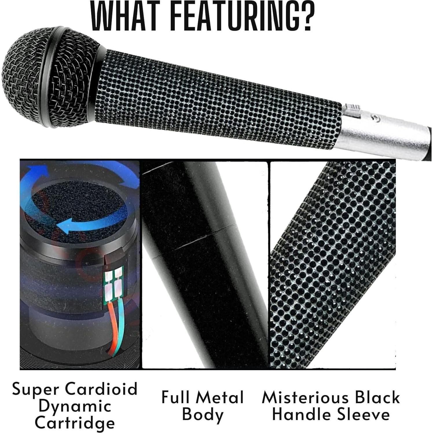 Micrófono Vocal Dinámico Cardioide RK 58 Negro con Cable XLR