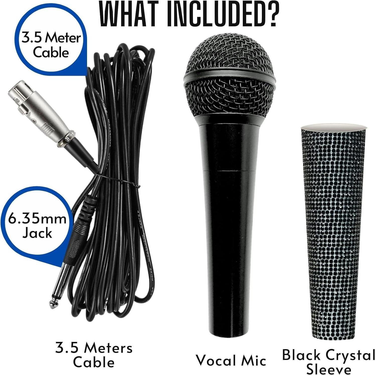 Micrófono Vocal Dinámico Cardioide RK 58 Negro con Cable XLR