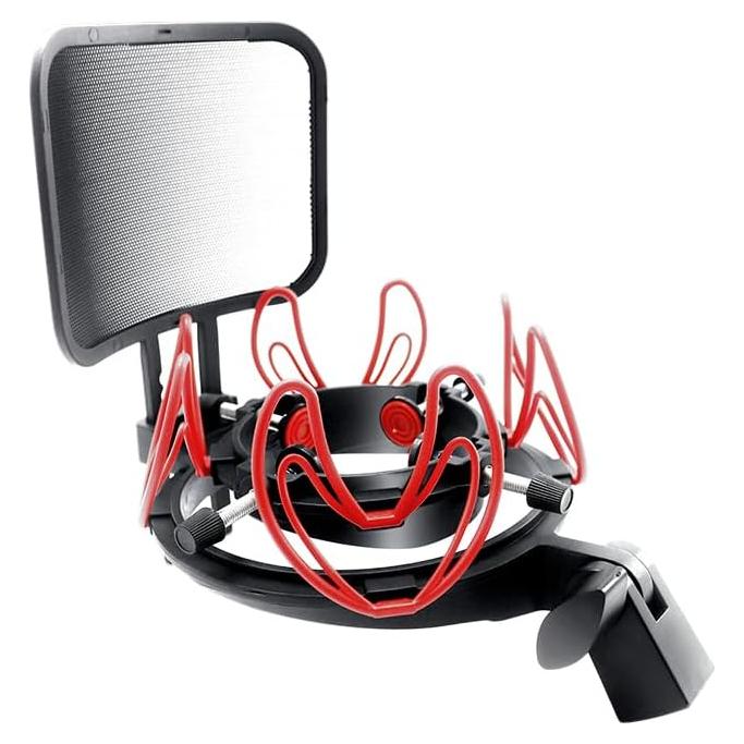 Soporte de micrófono antivibración SUNNTOK con filtro anti-pop