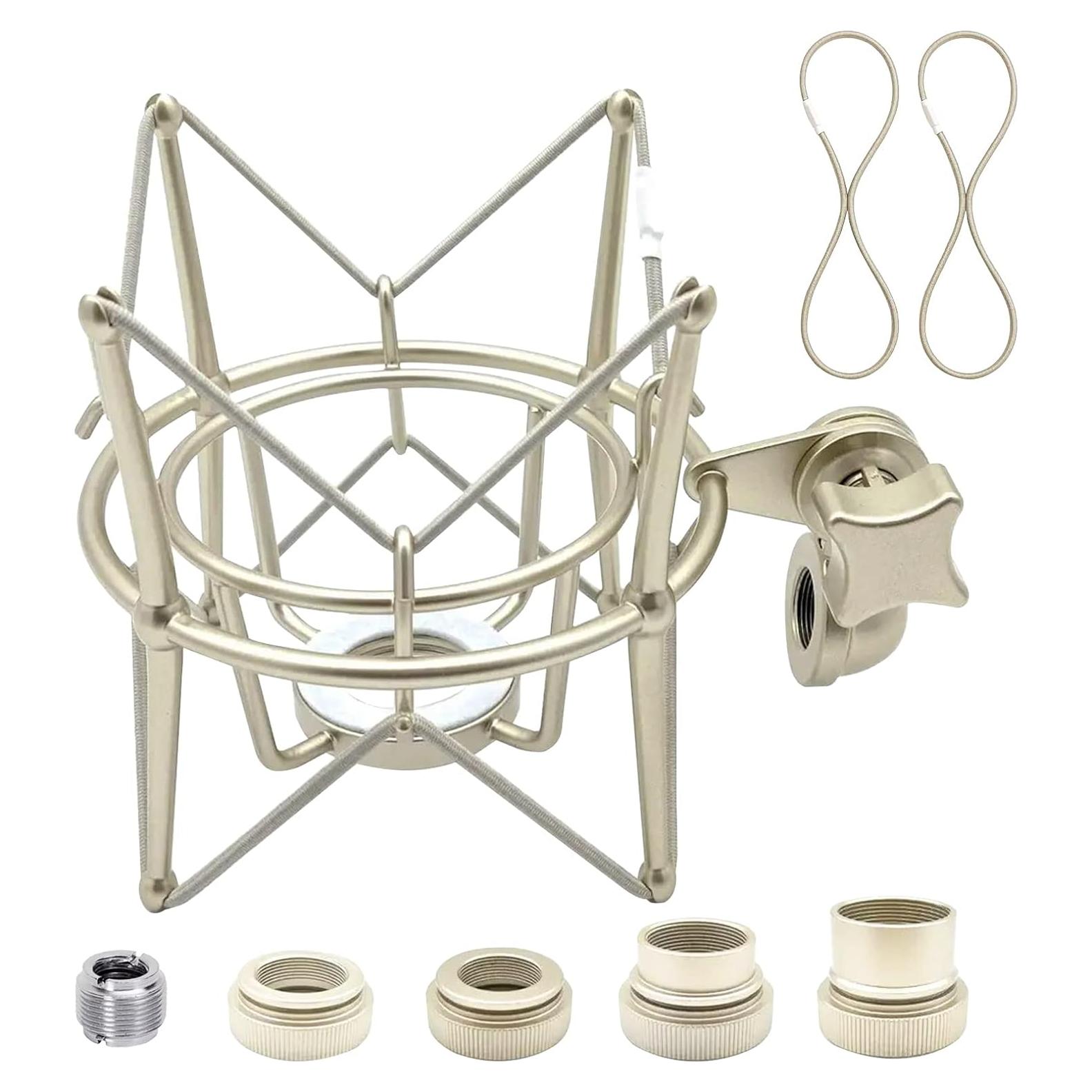 Soporte de micrófono universal AT2020 con montura de choque - Champán