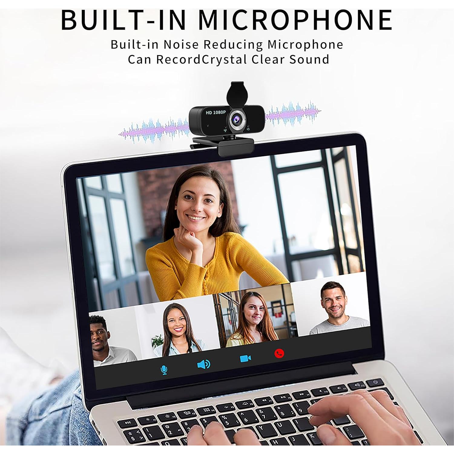 Webcam Full HD 1080p Lusinx con Micrófono y Trípode