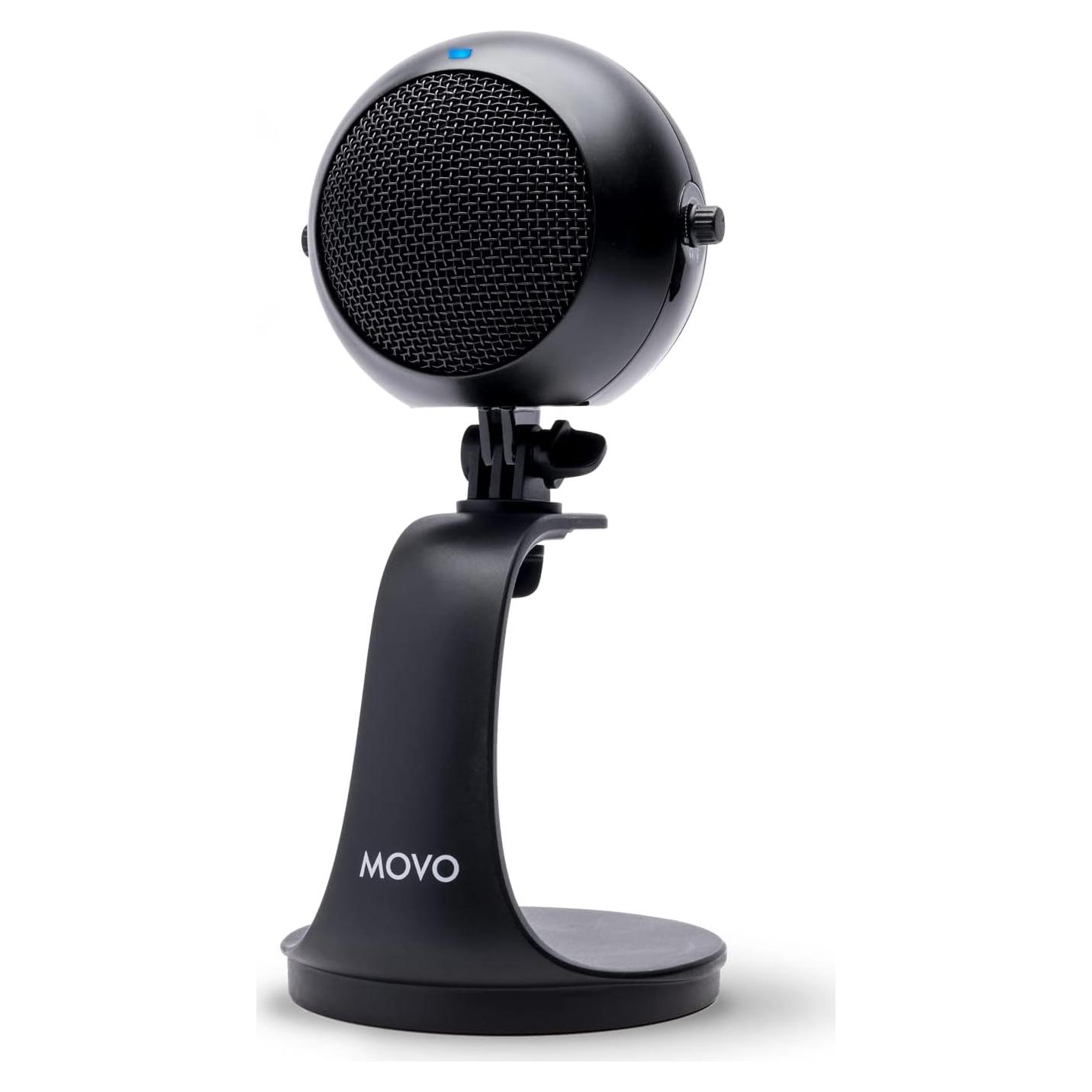 Micrófono USB Movo WebMic Negro - Condensador Cardioide para PC y Mac