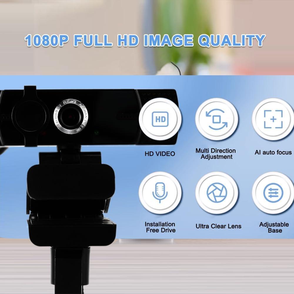 Cámara web USB HD 1080P WEISHIXIN con micrófono y soporte