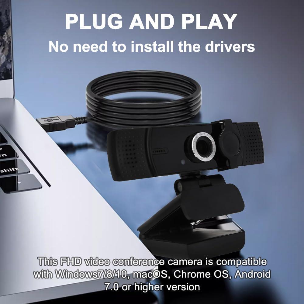 Cámara web USB HD 1080P WEISHIXIN con micrófono y soporte