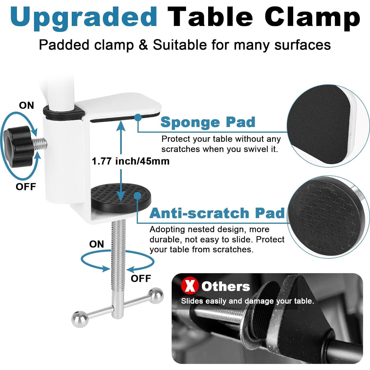 Brazo de Boom Ajustable Hyperx Quadcast S Blanco con Filtro Pop