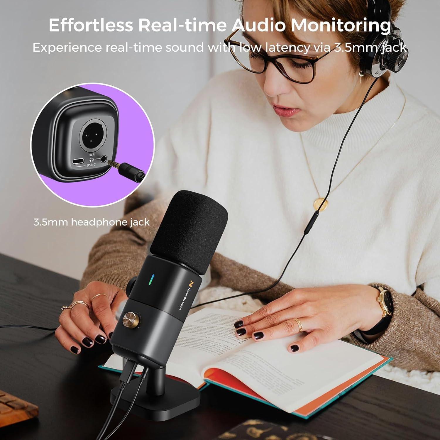 Micrófono Dinámico NearStream AM15X USB/XLR con Soporte