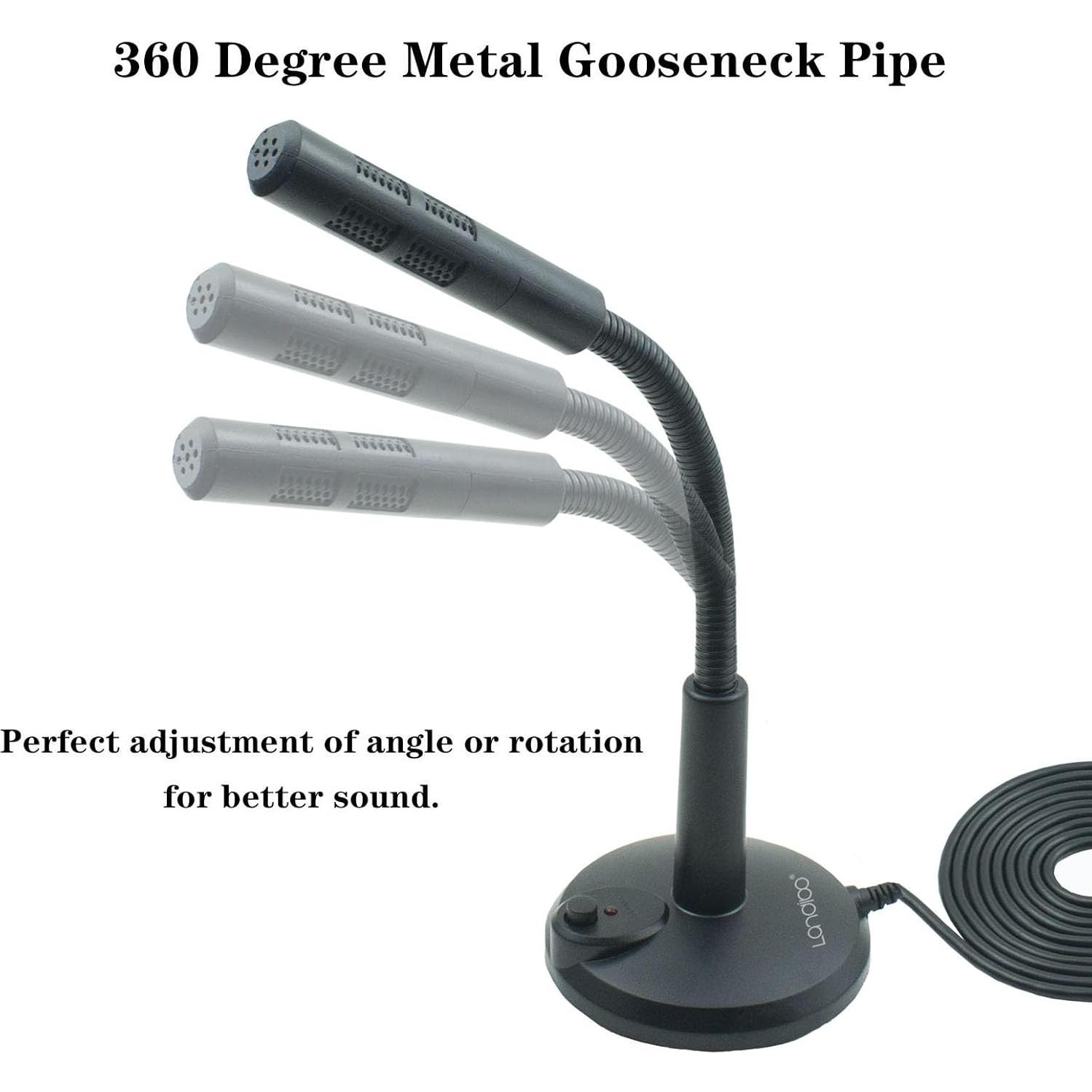 Micrófono USB LANDIBO K050 Omnidireccional 1.45m Plug and Play