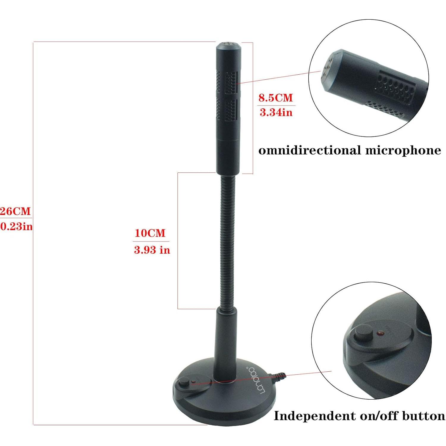 Micrófono USB LANDIBO K050 Omnidireccional 1.45m Plug and Play