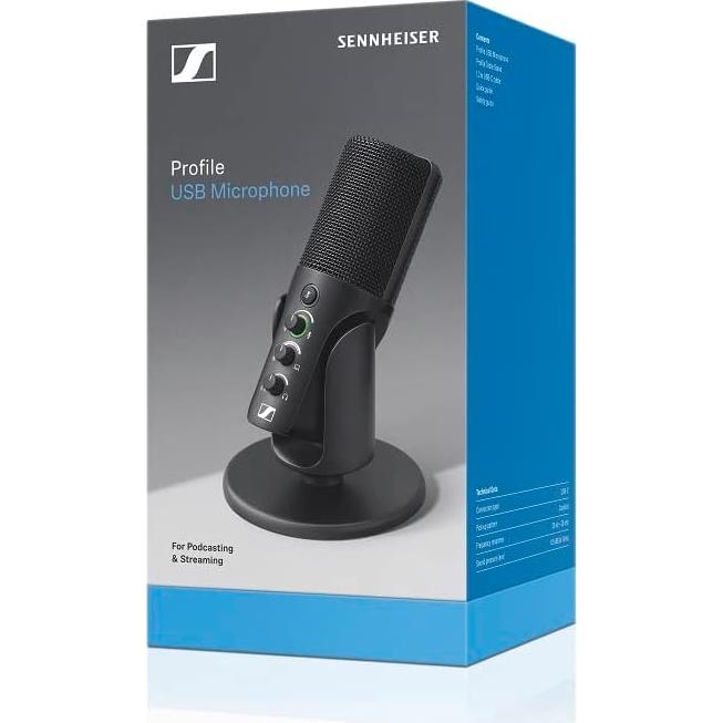 Micrófono de Condensador Cardioide USB Sennheiser Perfil Negro
