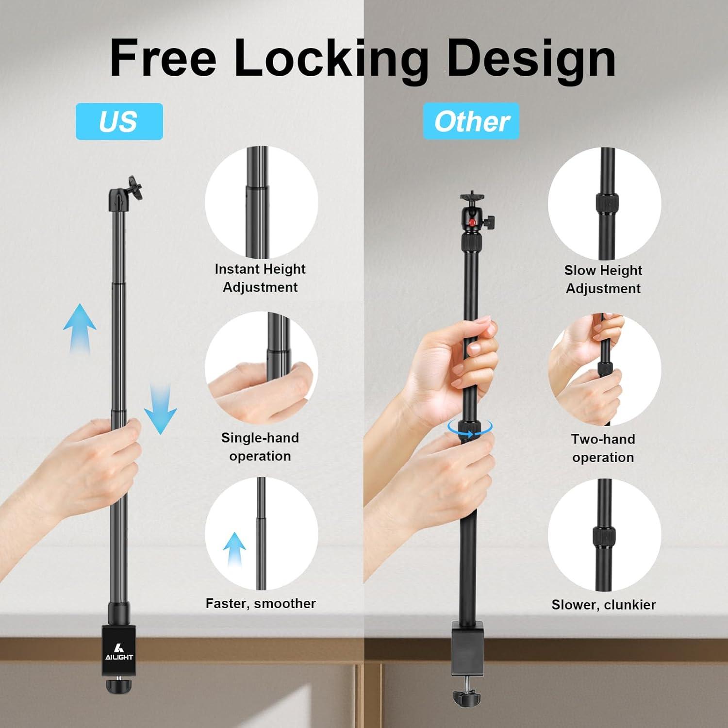 Soporte de escritorio Ailight TS6001 para cámara ajustable 27.4-79cm