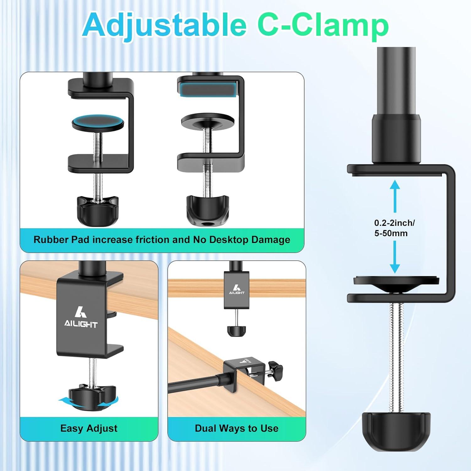 Soporte de escritorio Ailight TS6001 para cámara ajustable 27.4-79cm