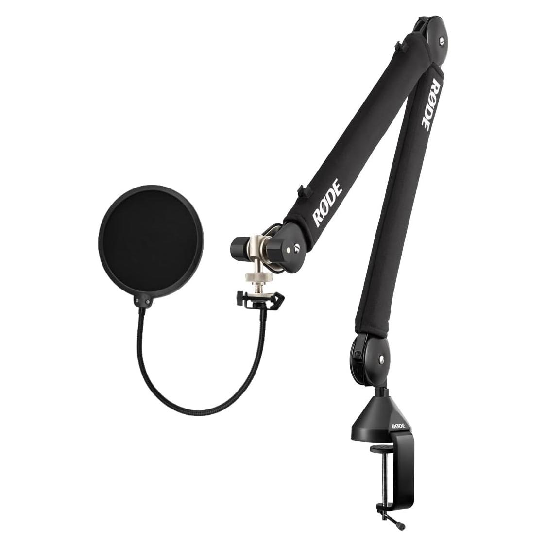 Brazo de Estudio Rode PSA1+ para Podcasting y Streaming con Filtro Antipop