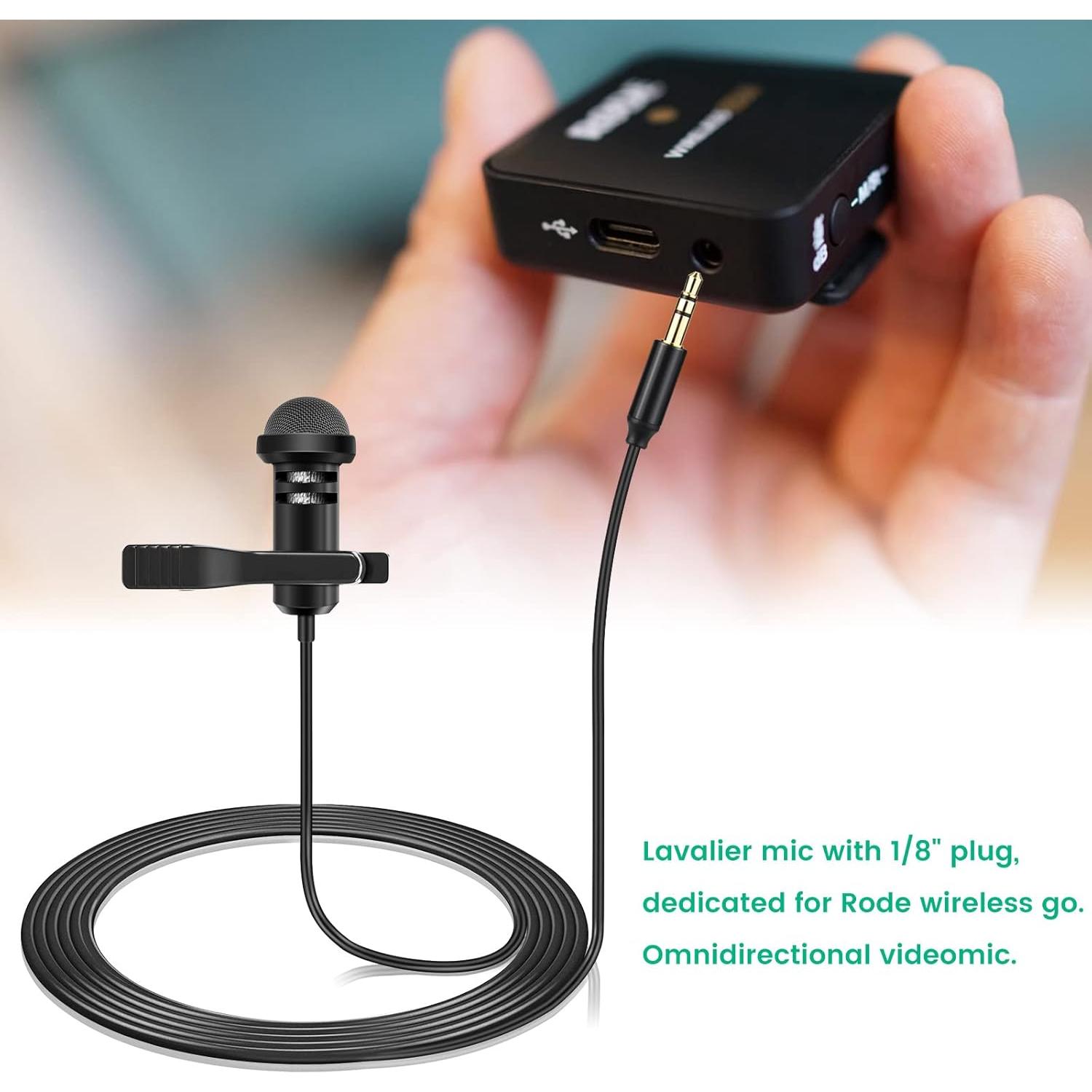 Paquete de 2 Micrófonos Lavalier Weishan 1.5m Omnidireccional