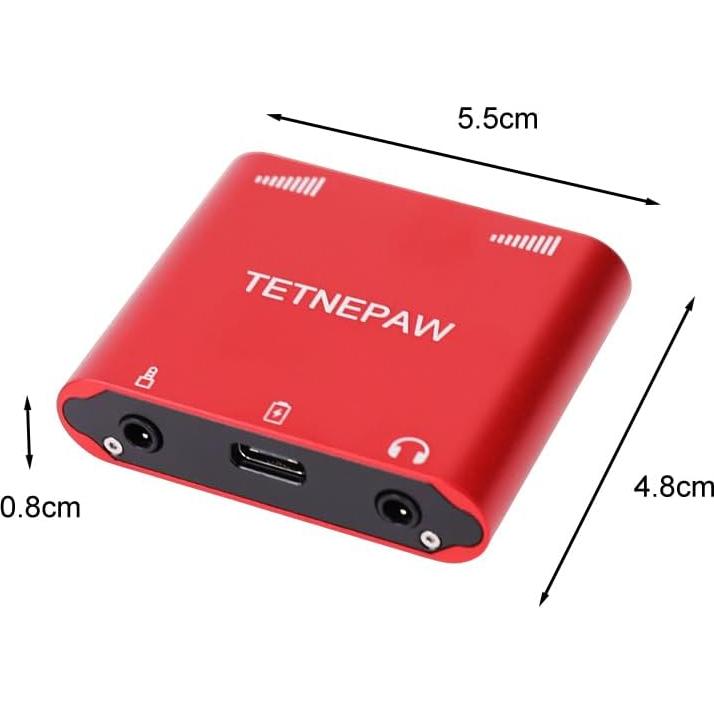 Micrófono Lavalier Inalámbrico TETNEPAW P3 Plus Rojo