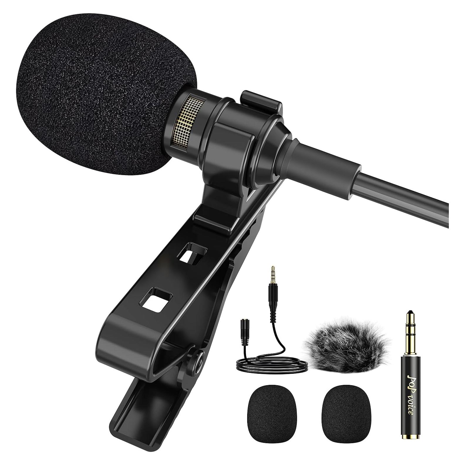 Micrófono Lavalier PoP voice 4.5m para Smartphone y Cámara