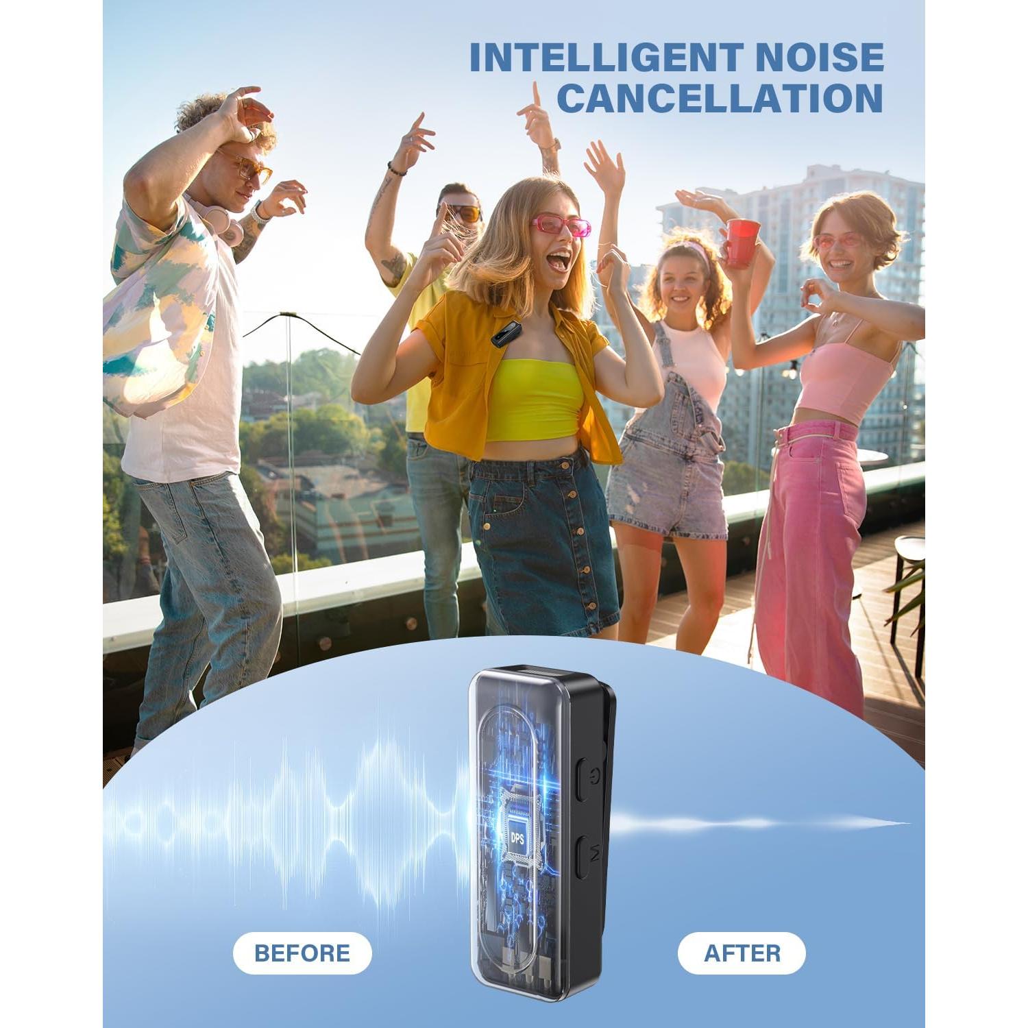 Micrófono Lavalier Inalámbrico WARM BOX USB-C 24H Batería