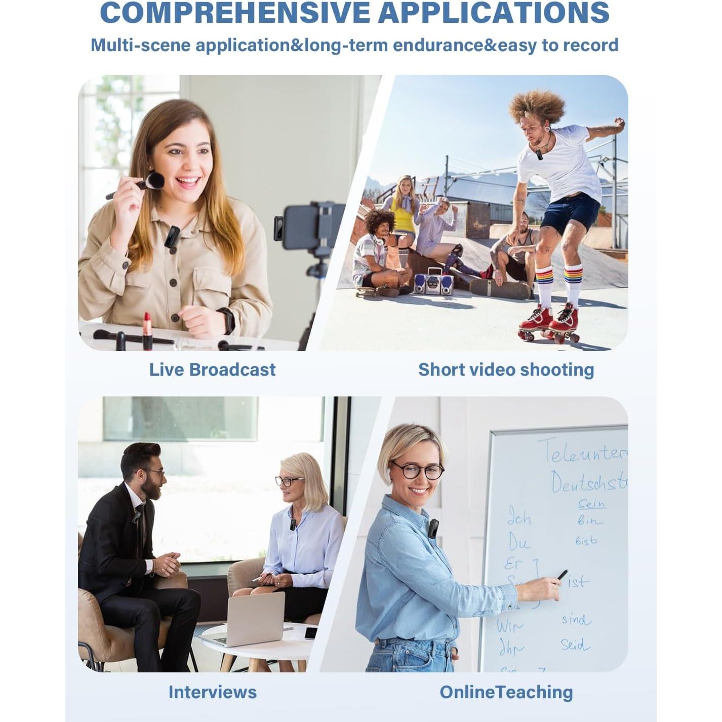 Micrófono Lavalier Inalámbrico WARM BOX USB-C 24H Batería