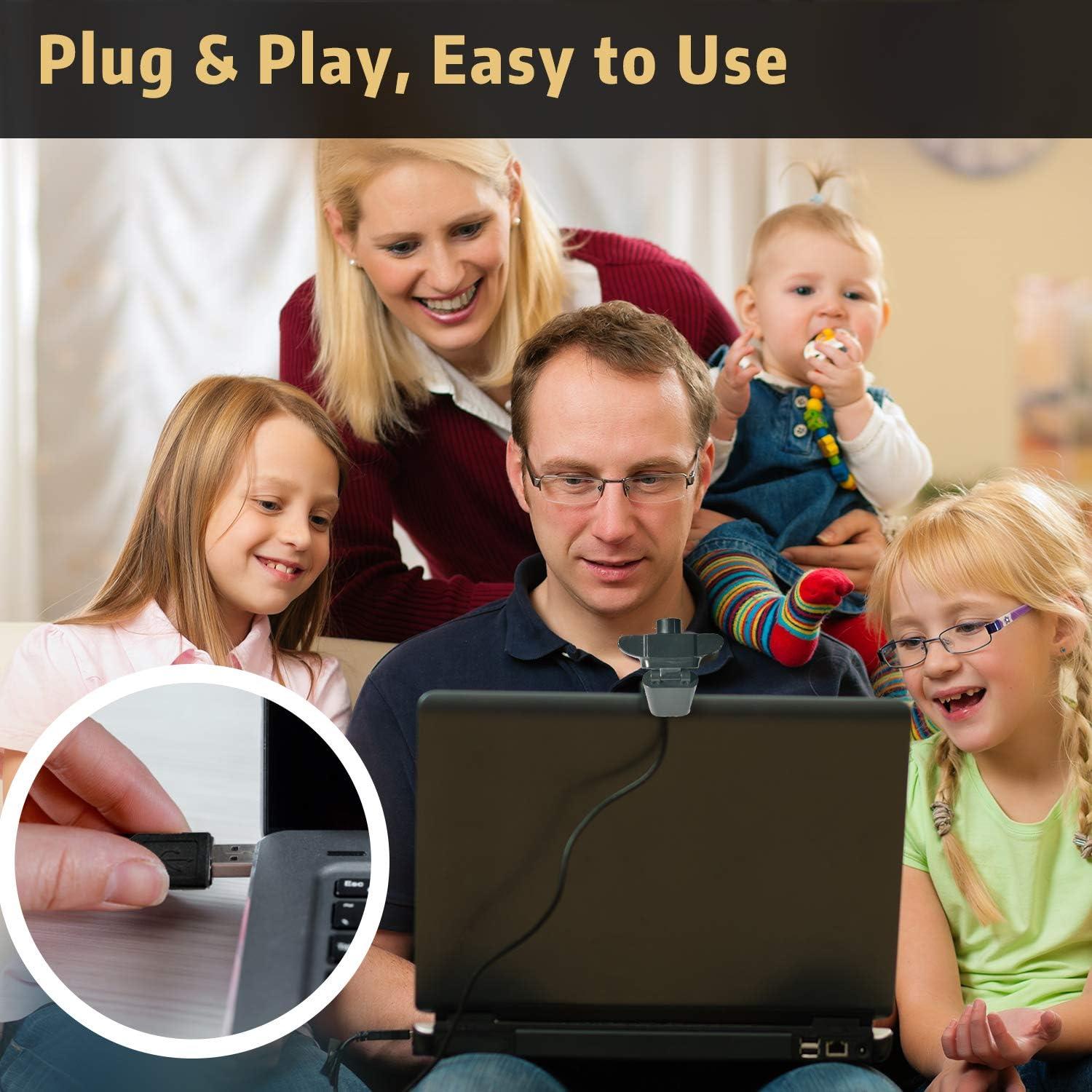 Cámara Web HD 1080P Septekon con Micrófono Estéreo Integrado