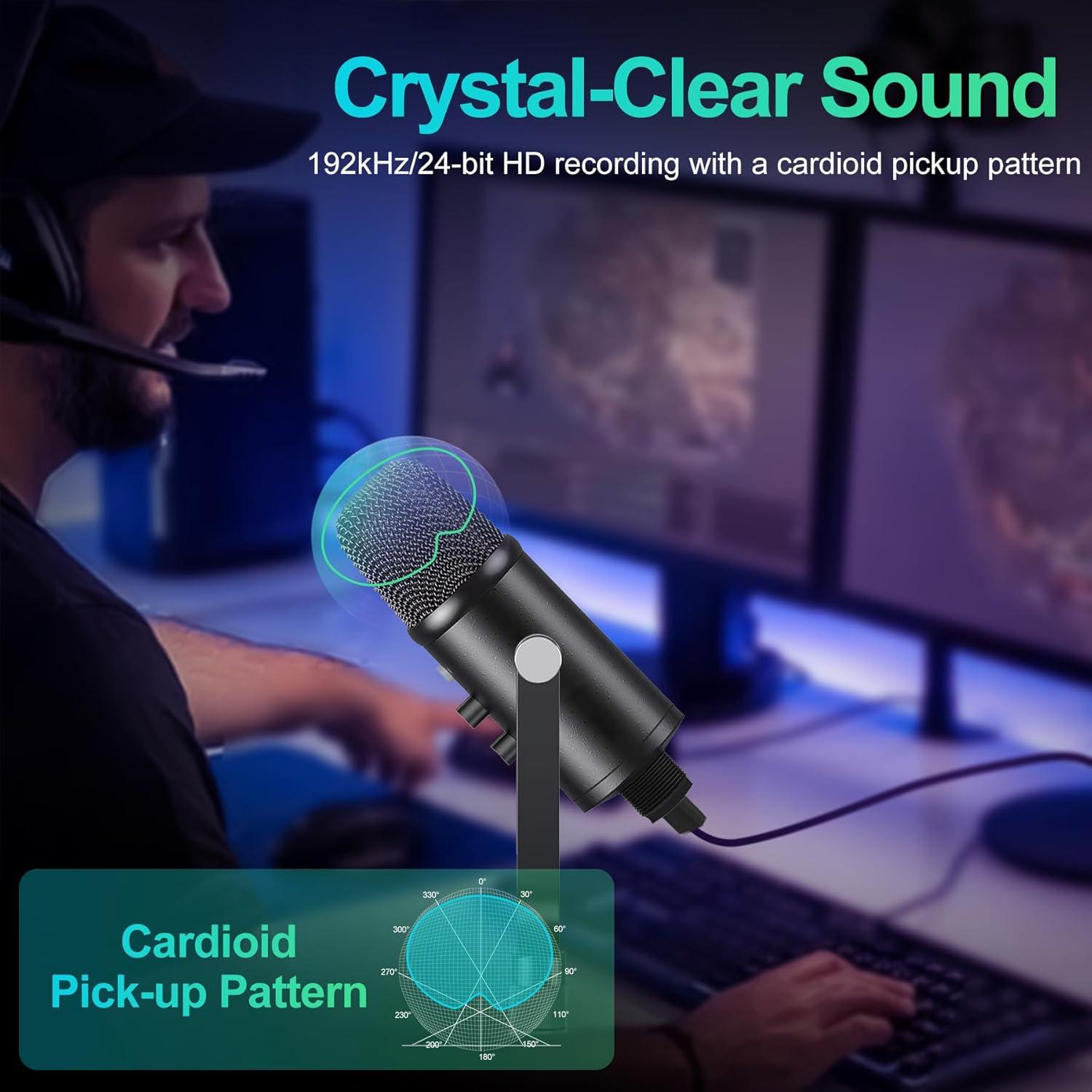 Micrófono de Condensador USB Mercase BM-86 para Podcasting