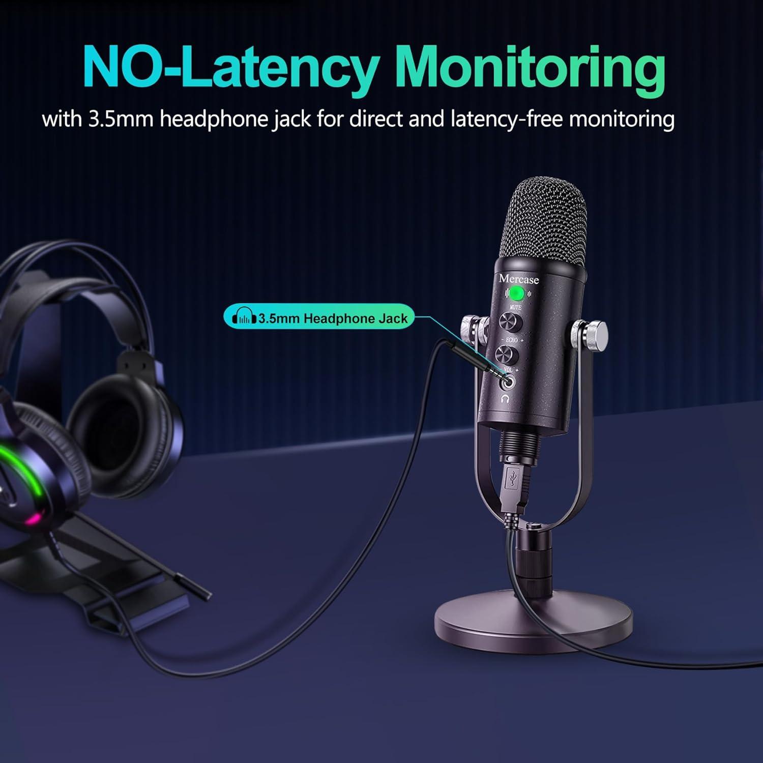 Micrófono de Condensador USB Mercase BM-86 para Podcasting