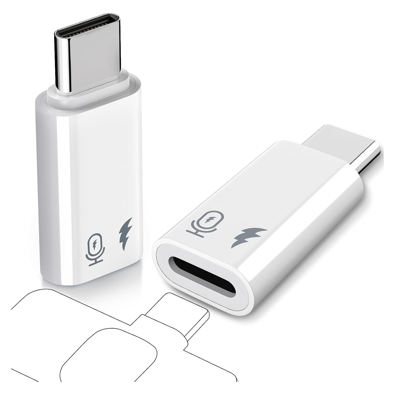 Adaptador de Micrófono USB C a Lightning TiMOVO - Paquete de 2