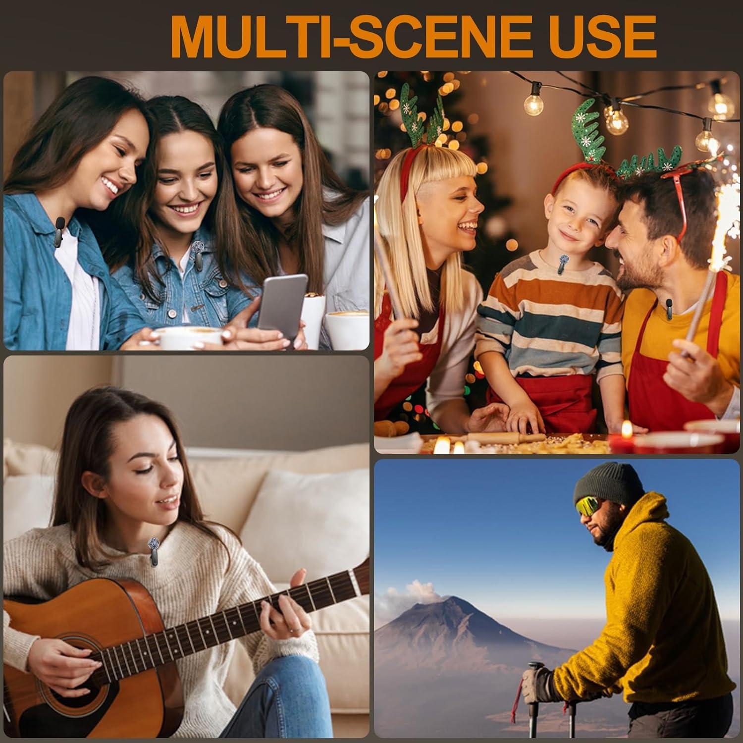 Micrófono Lavalier Inalámbrico Jubolion J3 - 30.48 m, Omnidireccional