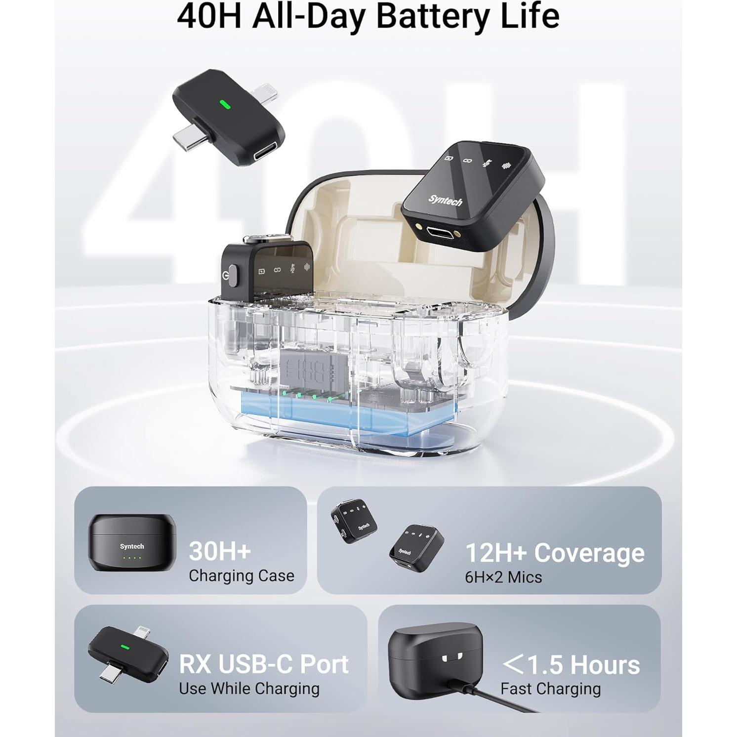 Micrófono Inalámbrico Lavalier Syntech M72 para iPhone/Android