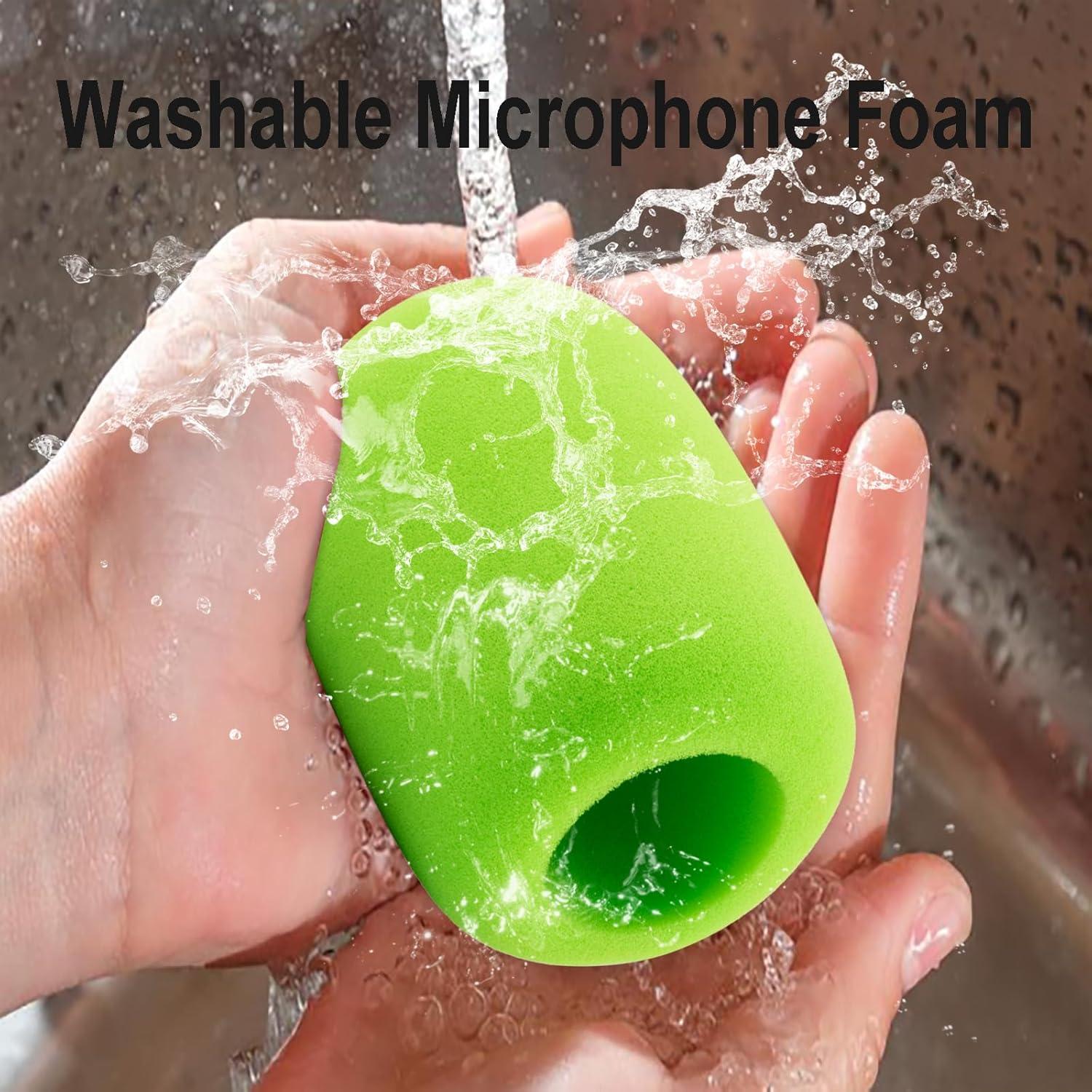LEFXMOPHY Nt1 Pop Filter for Rode Podmic Procaster Podcaster NT1-A NT2-A NT-USB K2 NT1000 NT2000 Windscreen Replacement Foam Cover Pod Mic WS2 Green Microphone Wind Screen Muffler