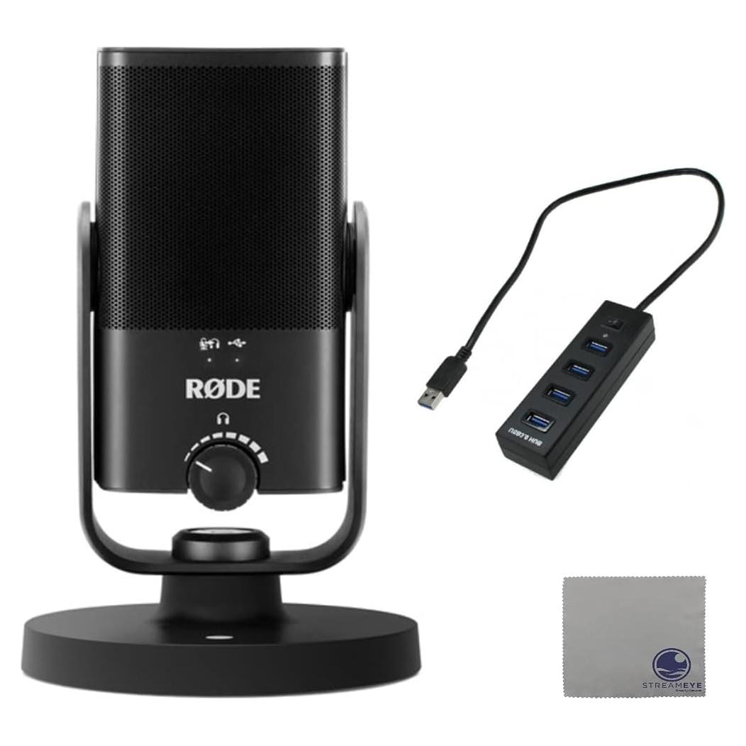 Micrófono USB Rode NT-USB Mini con Hub 4 Puertos USB 3.0