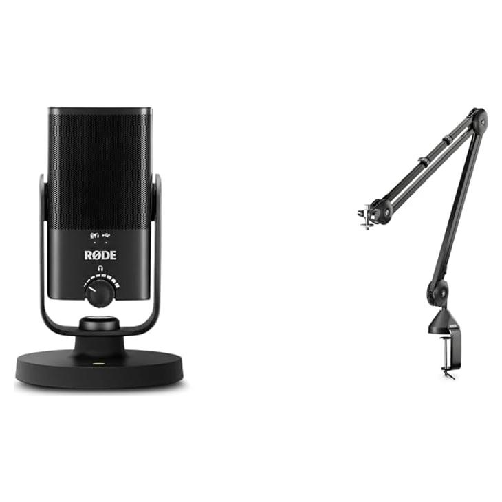 Micrófono USB RØDE NT-USB Mini + Brazo PSA1 para Estudio