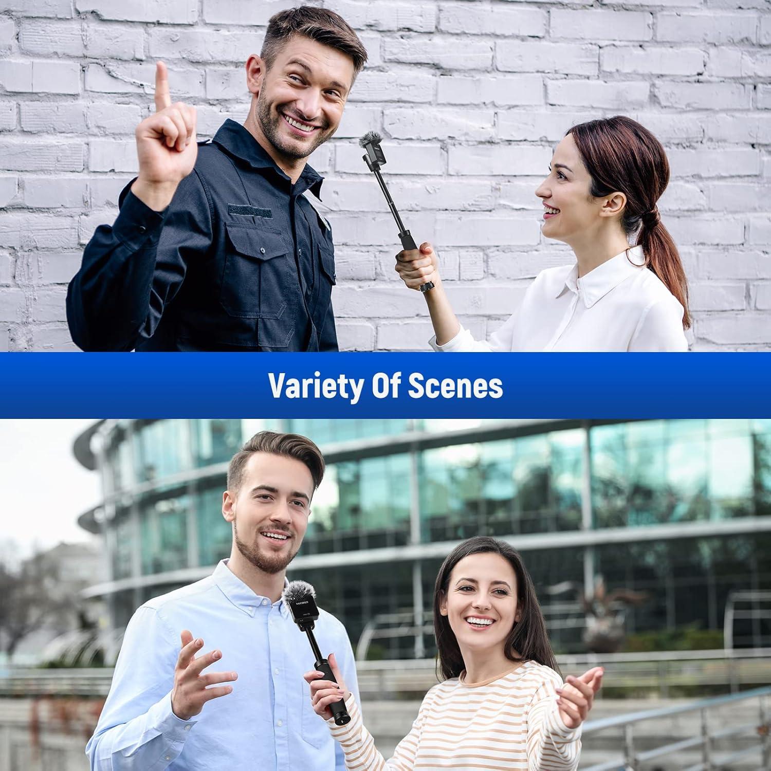 Mango de Micrófono Telescópico NEEWER MS004 30cm para Entrevistas