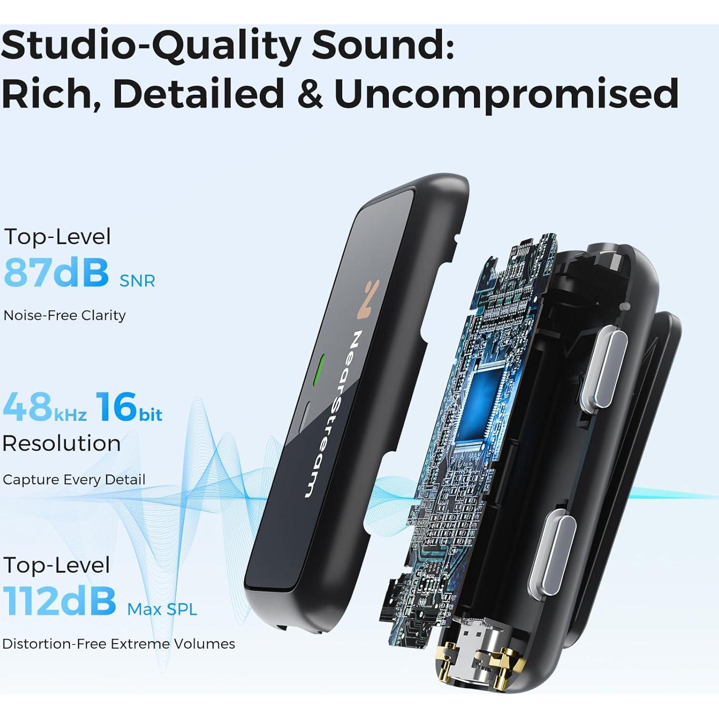 Micrófono Lavalier Inalámbrico NearStream AWM20T 20H Batería