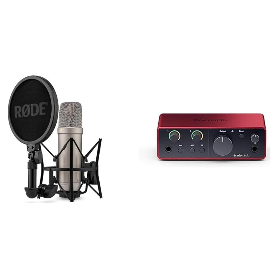Micrófono Rode NT1 5ta Gen + Interfaz Focusrite Scarlett Solo