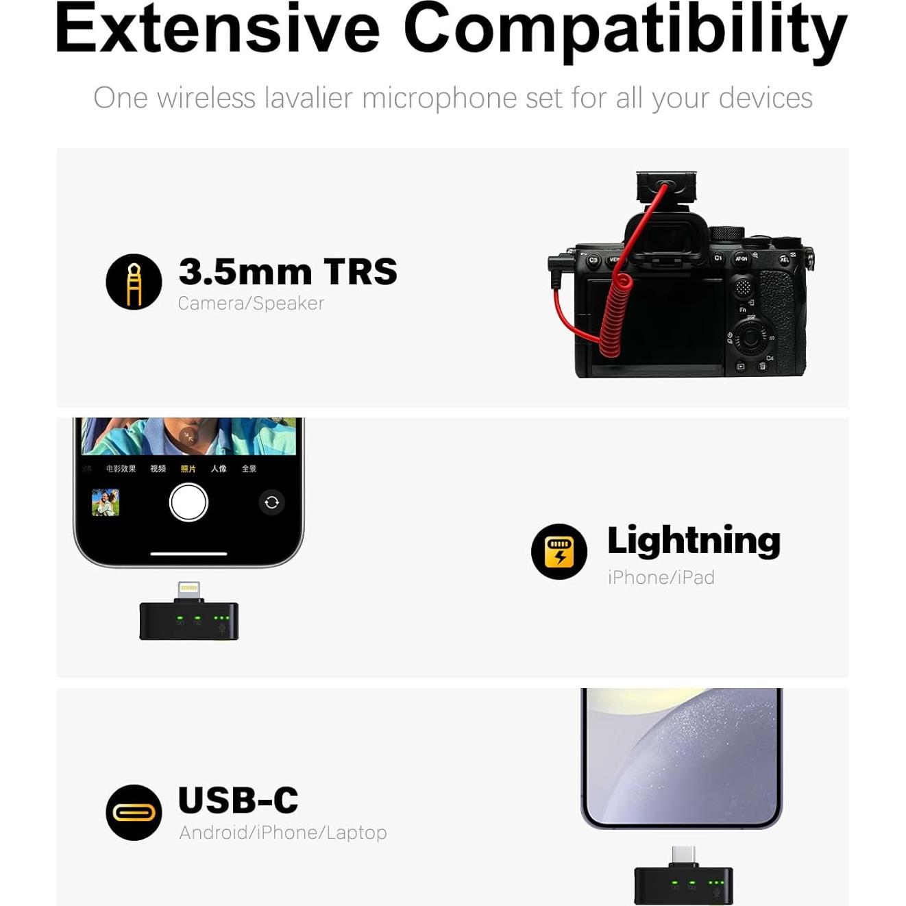 Micrófono Lavalier Inalámbrico Rythflo LM04 con Cancelación de Ruido