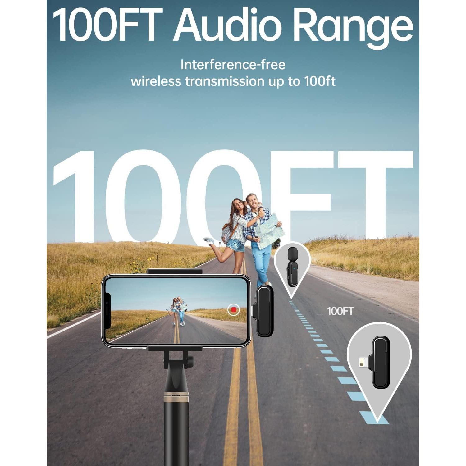 Micrófono Lavalier Inalámbrico Wanning K63 para iPhone - 36H Autonomía